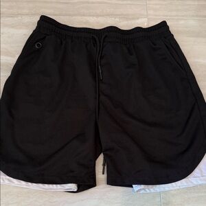 Sleek Black Athletic Shorts for Men